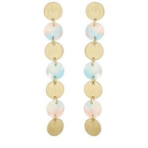 Panacea RESIN and metal drop earrings NWT